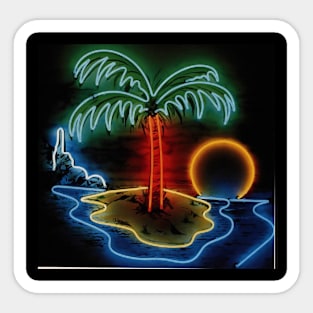 Neon Tropical Sticker